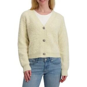 NWT Lucky Brand Boucle Cardigan Cream Raglan Sleeve Cozy Knit Womens L